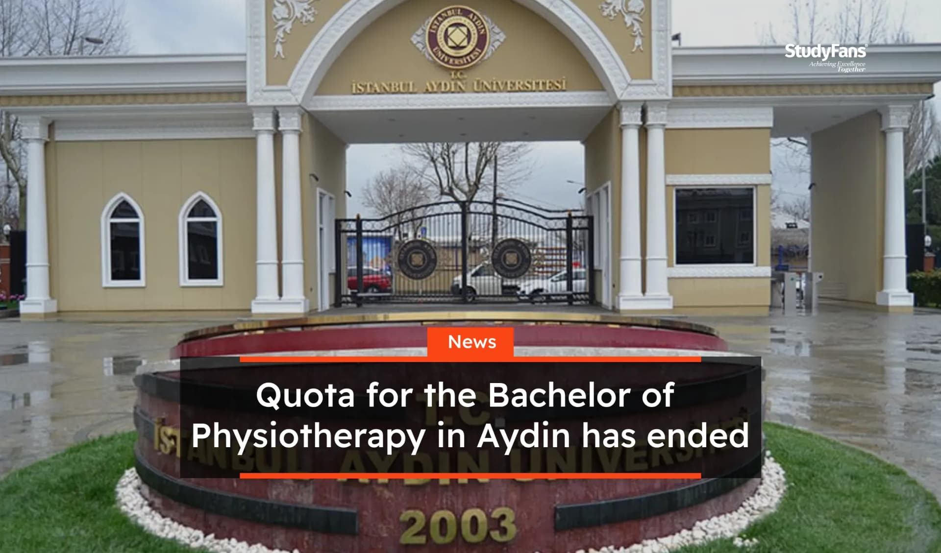 Quota for the Bachelor of Physiotherapy in Aydin has ended