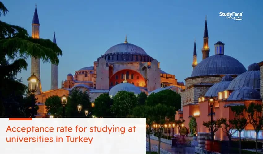Acceptance rate for studying at universities in Turkey